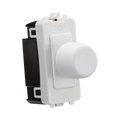 White and black switch with a knob on a white background