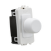 White and black switch with a knob on a white background