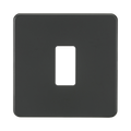 Knightsbridge Screwless Anthracite 1G grid faceplate GDSF001AT