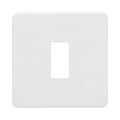 Knightsbridge Screwless Matt White 1G grid faceplate GDSF001MW