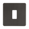 Knightsbridge Screwless Smoked Bronze 1G grid faceplate GDSF001SB
