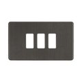 Knightsbridge Screwless Smoked Bronze 3G grid faceplate GDSF003SB