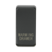 Anthracite rectangular object with 'Warming Drawer' engraving on a white background