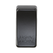 Rectangular black object with 'Washing Machine' engraving on a white background