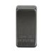 Rectangular smoked bronze waste disposal button on a white background
