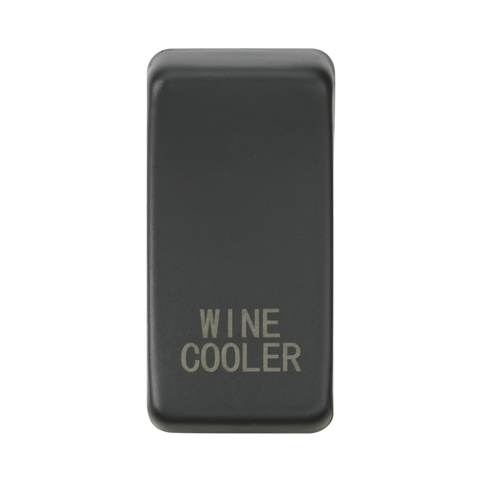 Anthracite rectangular wine cooler sign on a white background