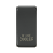 Anthracite rectangular wine cooler sign on a white background