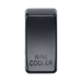 Black rectangular wine cooler sign on a white background