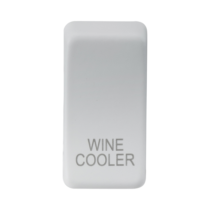 White rectangular wine cooler sign on a white background