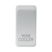 White rectangular wine cooler sign on a white background