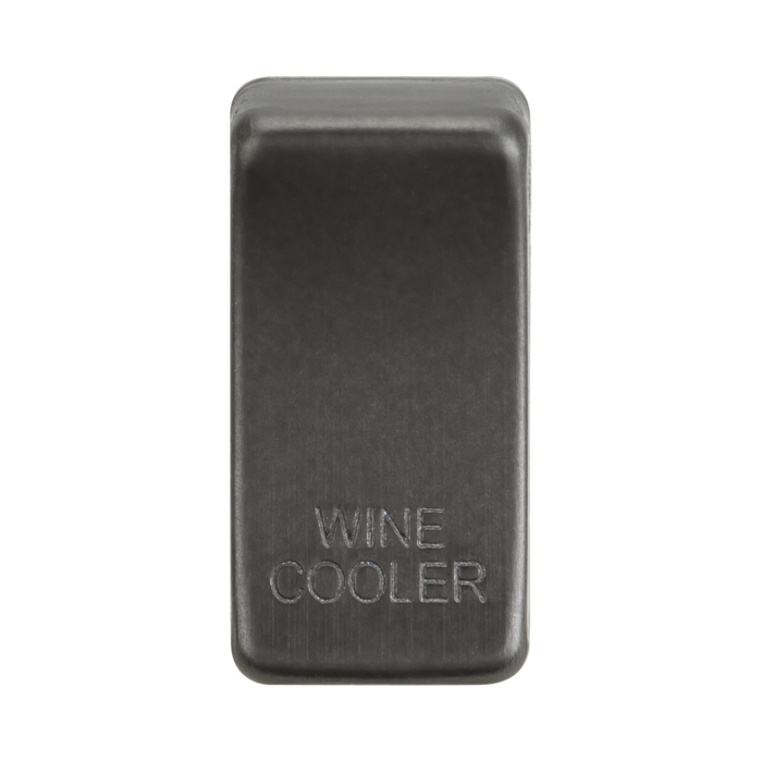 Smoked bronze rectangular wine cooler sign on a white background