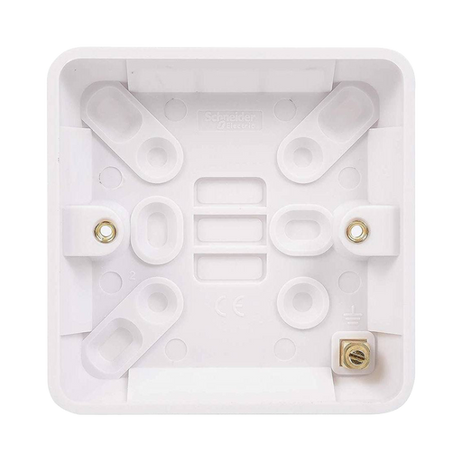 Schneider Lisse White 16mm Single Pattress GGBL9116 - product image