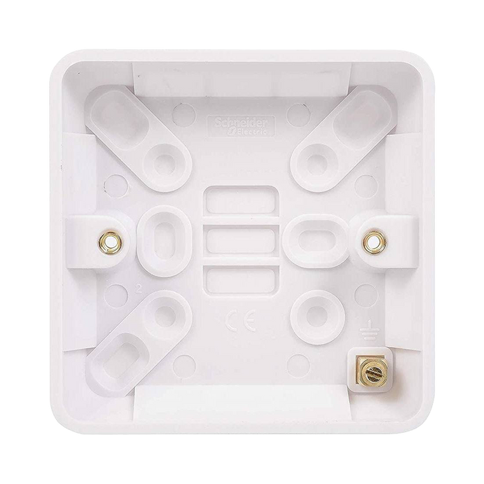 Schneider Lisse White 16mm Single Pattress GGBL9116 - product image