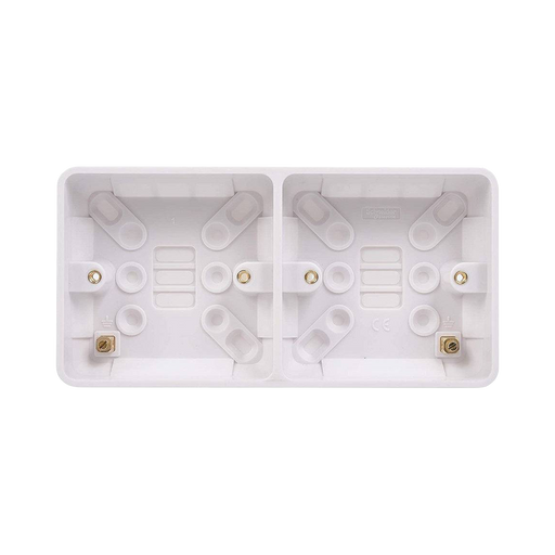 Schneider Lisse White 25mm Dual Pattress GGBL9D25 - product image