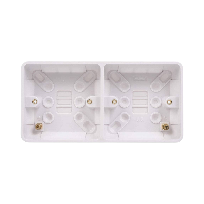 Schneider Lisse White 25mm Dual Pattress GGBL9D25 - product image