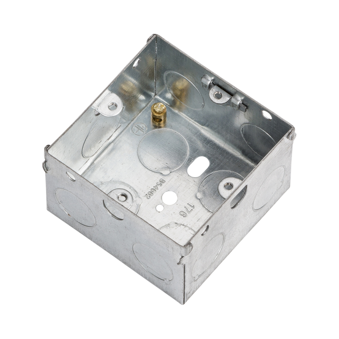 Knightsbridge 1G 47mm Galvanised Steel Box GSK47