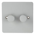 Schneider Ultimate Flat Plate White Metal 2G 2W Dimmer Switch GU6222LMPW