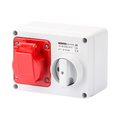 Gewiss Interlocked Switched Socket 16A 3P & E 415V GW66008