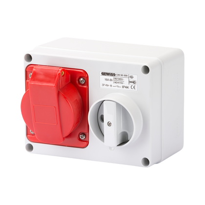 Gewiss Interlocked Switched Socket 16A 3P N & E 415V GW66009