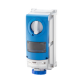 Gewiss Vertical Interlocked Socket 16A 240V + RCD Facility GW66977