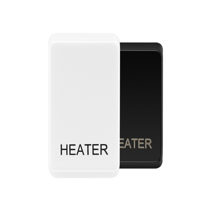 BG Evolve White heater rocker cap colour range with Evolve White at the front