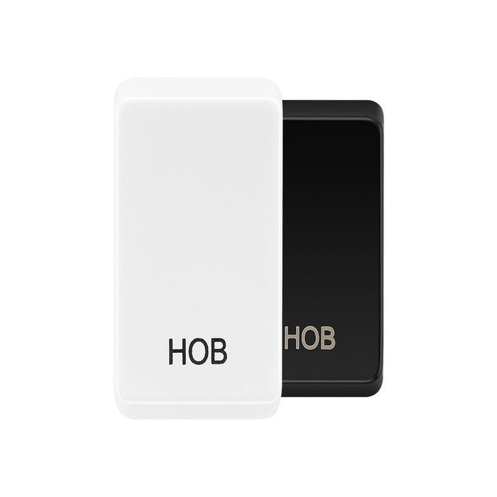 BG Evolve White hob rocker cap colour range with Evolve White at the front