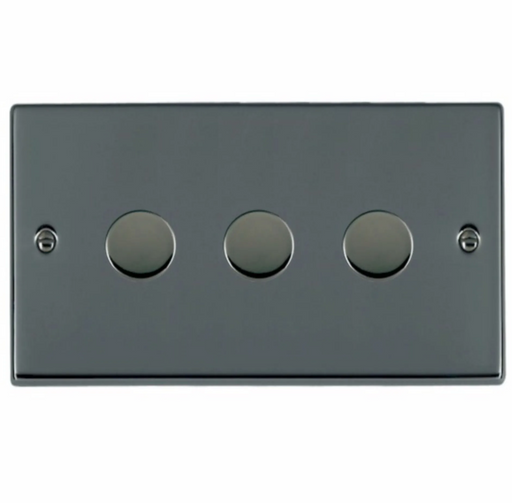 Hamilton Hartland Black Nickel 3G 400W 2 Way Resistive Leading Edge Push Rotary Dimmer Switch 783X40