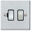 Hamilton Hartland Satin Chrome 1G 13A 2 Pole Switched Fused Connection Unit 76SPSC-B 