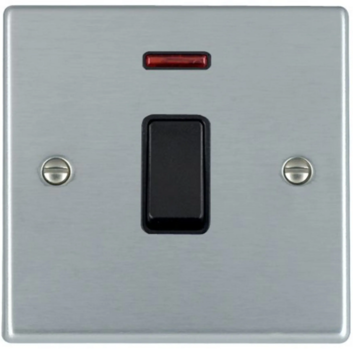 Hamilton Hartland Satin Chrome 1G 20AX Neon Switch 76DPNBL-B