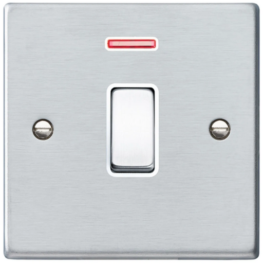 Hamilton Hartland Satin Chrome 1G 20AX Neon Switch 76DPNSC-W