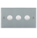 Hamilton Hartland Satin Chrome 3G 400W 2 Way Resistive Leading Edge Push Dimmer Switch 763X40