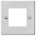 Hamilton Hartland Satin Steel 2G EuroFix 50x50mm Aperture Front Plate 74EURO2