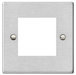 Hamilton Hartland Satin Steel 2G EuroFix 50x50mm Aperture Front Plate 74EURO2