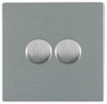 Hamilton Sheer CFX Satin Steel 2G Leading Edge Push Dimmer Switch 84C2X40