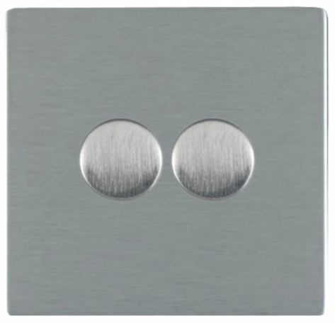 Hamilton Sheer CFX Satin Steel 2G Leading Edge Push Dimmer Switch 84C2X40