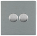 Hamilton Sheer CFX Satin Steel 2G Leading Edge Push Dimmer Switch 84C2X40
