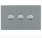 Hamilton Sheer CFX Satin Steel 3G 400W Leading Edge Push Dimmer Switch 84C3X40