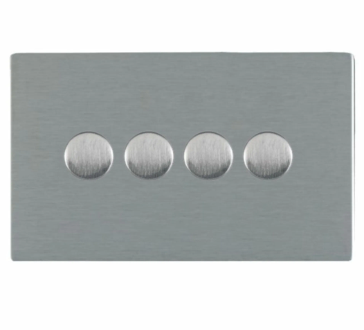 Hamilton Sheer CFX Satin Steel 4G Leading Edge Push Dimmer Switch 84C4X40