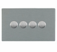 Hamilton Sheer CFX Satin Steel 4G Leading Edge Push Dimmer Switch 84C4X40