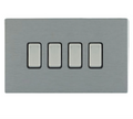 Hamilton Sheer CFX Satin Steel 4G Light Switch 84CR24SS-B
