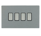 Hamilton Sheer CFX Satin Steel 4G Light Switch 84CR24SS-B