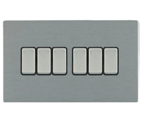 Hamilton Sheer CFX Satin Steel 6G Light Switch 84CR26SS-B