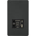 Knightsbridge Screwless Anthracite Shaver Socket with USB SF8909AT Available from RS Electrical Supplies