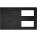 Knightsbridge Screwless Matt Black Double Socket Combination Plate SFR298MBB Available from RS Electrical 