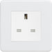 Knightsbridge Screwless Matt White 13A Unswitched Socket SF13AMMW Available from RS Electrical