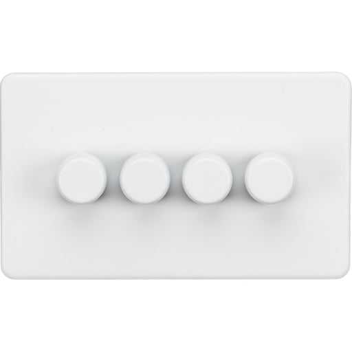 Knightsbridge Screwless Matt White 4G Dimmer Switch SF2194MW Available from RS Electrical