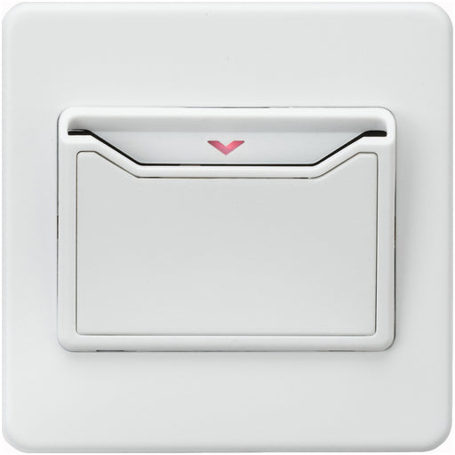 Knightsbridge Screwless Matt White Hotel Key Card Switch SFCARDMW Available from RS Electrical