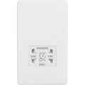 Matt White Shaver Socket by Knightsbridge with IP41