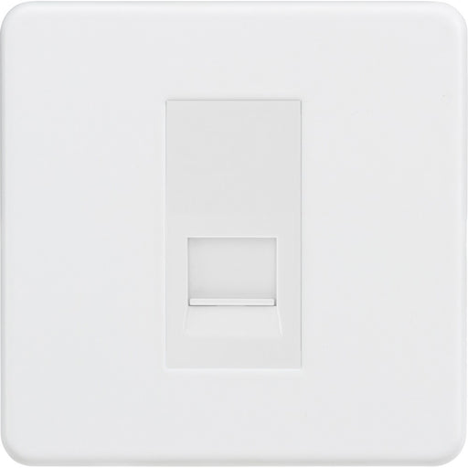 Knightsbridge Screwless Matt White Slave Telephone Socket SF7400MMW Available from RS Electrical