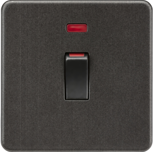 Knightsbridge Screwless Smoked Bronze 45A Cooker Switch with Neon SF81MNSB Available from RS Electrical Supplies